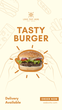 Burger Home Delivery Facebook Story Design
