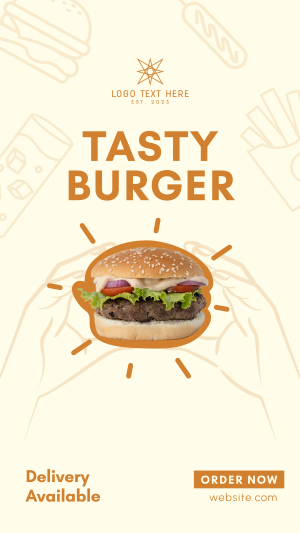 Burger Home Delivery Facebook story Image Preview