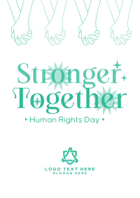 Stronger Together this Human Rights Day Flyer Design
