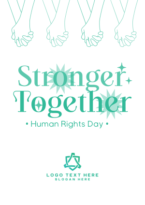 Stronger Together this Human Rights Day Flyer Image Preview