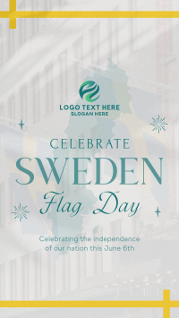 Commemorative Sweden Flag Day Facebook Story Design