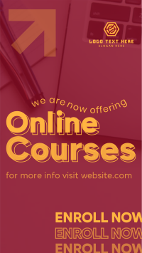 Online Courses Enrollment Instagram Story Design