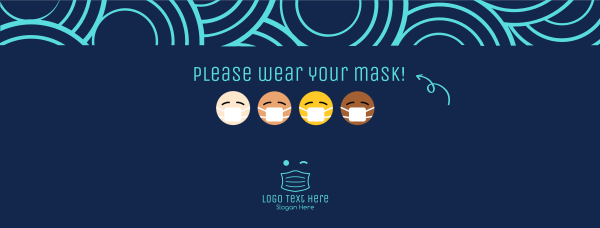 Wearing Mask Emoji Facebook Cover Design Image Preview