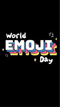 Emoji Day Lettering Facebook story Image Preview