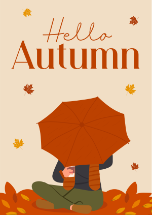 Hello Autumn Greetings Poster Image Preview