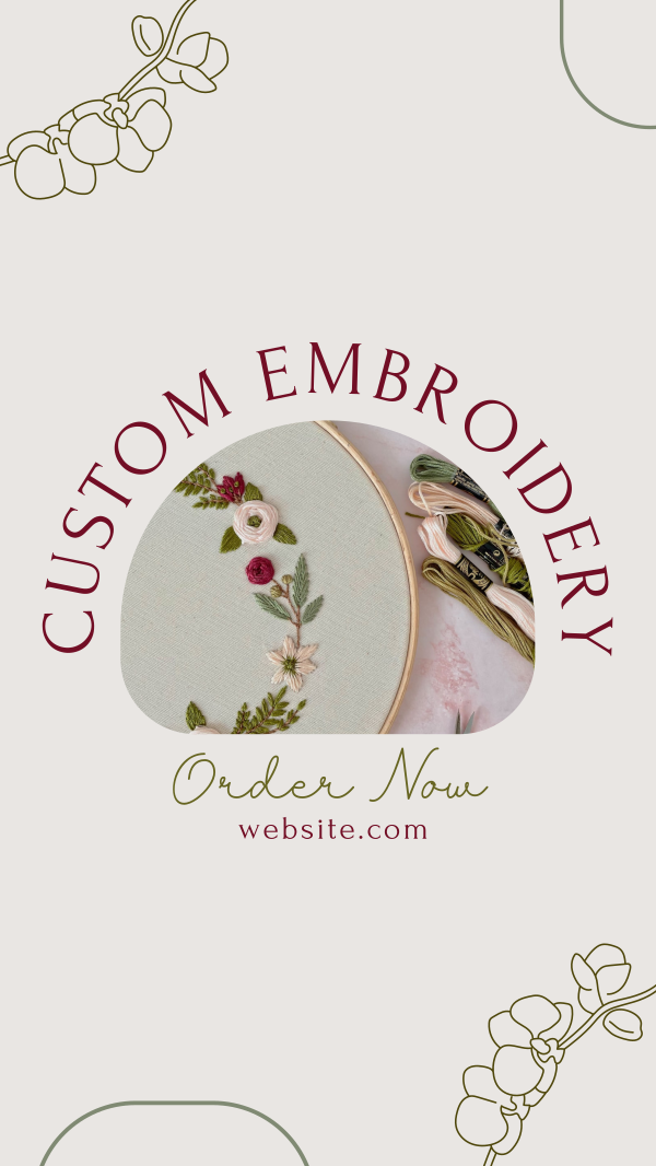 Embroidery Order Instagram Story Design Image Preview