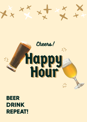 Cheers Happy Hour Poster Image Preview
