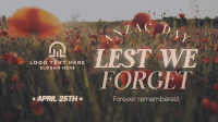 Red Poppy Lest We Forget Animation Design