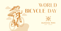 Lets Ride this World Bicycle Day Facebook Ad Design