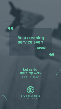 Cleaning Feedback Instagram story Image Preview