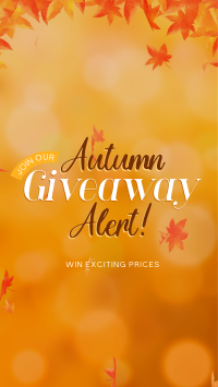 Autumn Giveaway Alert YouTube short Image Preview
