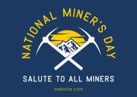 Salute to Miners Postcard Image Preview