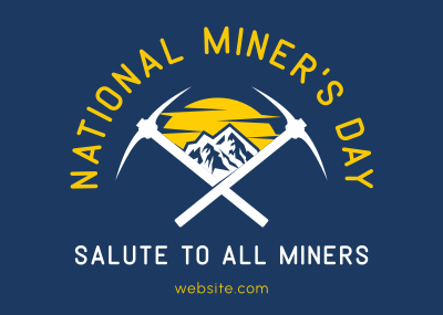 Salute to Miners Postcard Image Preview