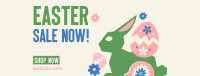Floral Easter Bunny Sale Facebook Cover Design
