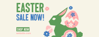 Floral Easter Bunny Sale Facebook cover Image Preview