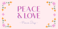 Floral Peace Day Twitter post Image Preview