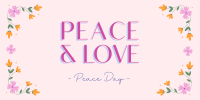 Floral Peace Day Twitter Post Image Preview