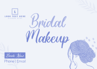 Bridal Makeup Postcard Design