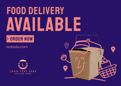 Food Takeout Delivery Postcard Image Preview