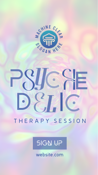 Psychedelic Therapy Session Facebook Story Design