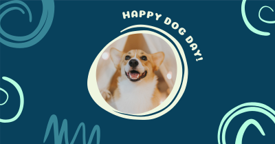 Graphic Happy Dog Day Facebook ad