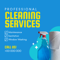 Professional Cleaning Services Instagram Post Design
