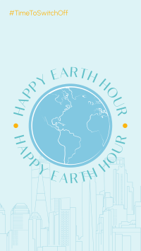 Earth Hour Lineart Facebook story Image Preview