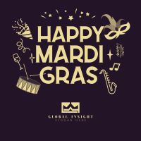 Mardi Gras Festival Instagram post Image Preview