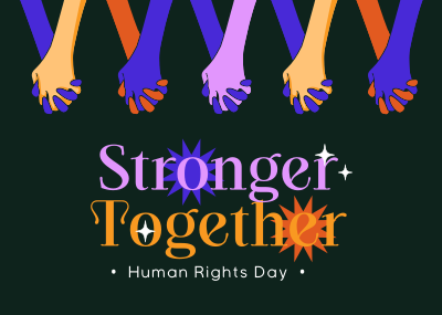 Stronger Together this Human Rights Day Postcard Image Preview