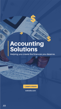 Accounting Solution Facebook Story Design