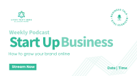 Simple Business Podcast Facebook event cover Image Preview