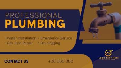 Modern Professional Plumbing Facebook event cover Image Preview