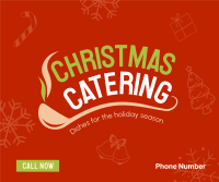 Christmas Catering Facebook Post Design