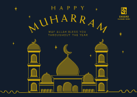 Welcoming Muharram Postcard Design