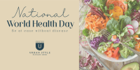 Minimalist World Health Day Greeting Twitter post Image Preview