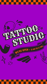 Checkerboard Tattoo Studio Facebook Story Design