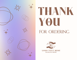 Cosmic Plane Thank You Card Image Preview