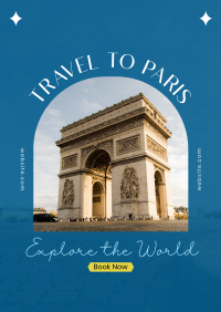 Travel to Paris Poster Design