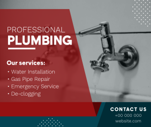 Professional Plumbing Facebook post Image Preview