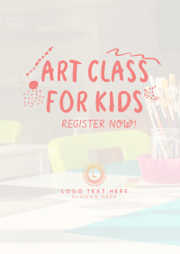 Art Class For Kids Poster Design