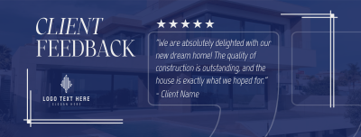 Client Testimonial Construction Facebook cover Image Preview