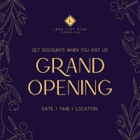 Floral Grand Opening Instagram post Image Preview