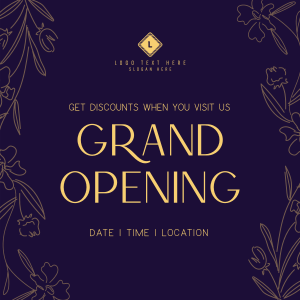 Floral Grand Opening Instagram post Image Preview