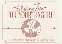 Modern Nostalgia Lingerie Postcard Image Preview