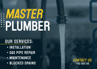 Master Plumber Postcard BrandCrowd Postcard Maker BrandCrowd   13445597 Cc6c 47ec Ab17 83fe0e44c456