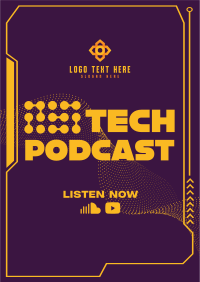 Technology Podcast Circles Poster Design