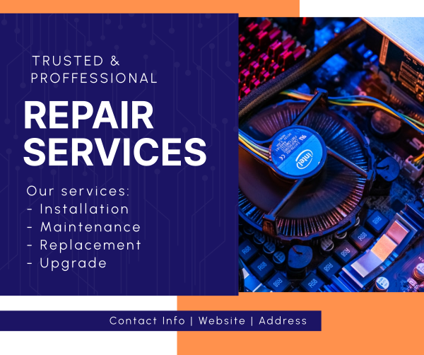 Professional PC Repair Facebook Post Design Image Preview