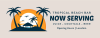 Tropical Beach Bar Facebook Cover Design