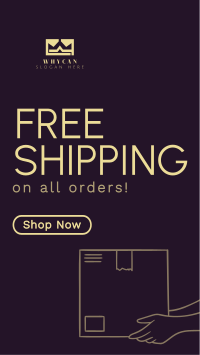 Minimalist Free Shipping Deals Instagram story Image Preview