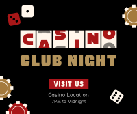 Casino Club Night Facebook Post Design